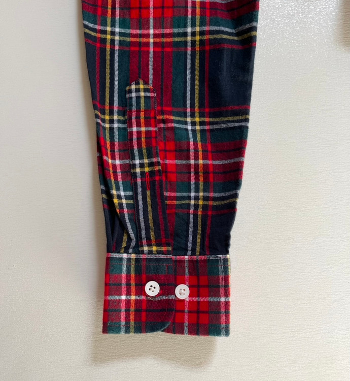 پیراهن کتان چهارخونه مردانه