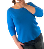 بلوزیقه قایقی بافتنی