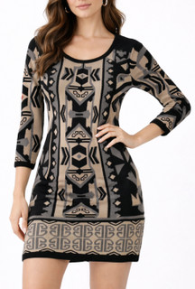پیراهن حراجی زنانه بافتنی برند sweater محصول china ارسال رایگان جنس بافت فشرده آستین بلند،طرحدارضمانت آکبنداورجینال03810