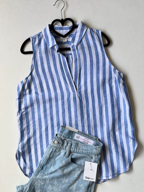 تاپ زنانه وارداتی اسپرت کتان (کنفی)