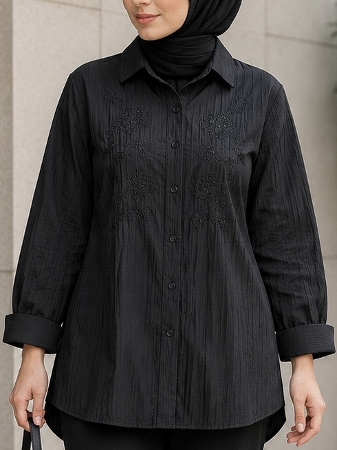 شومیززنانه وارداتی برندstjohnsbayپیلیسه ،گلدوزی شده (اقساطی)تنپوش شیک ،کد40604