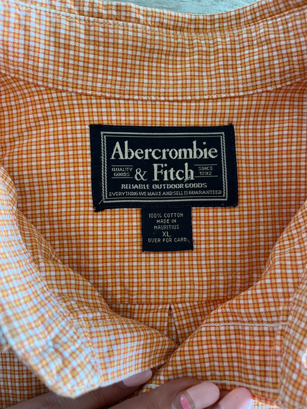 پیراهن کتان آمریکاییAbercrombie/Fitch سایزخیلی بزرگ،پاییزی ،کتان ضخیم (اقساطی)