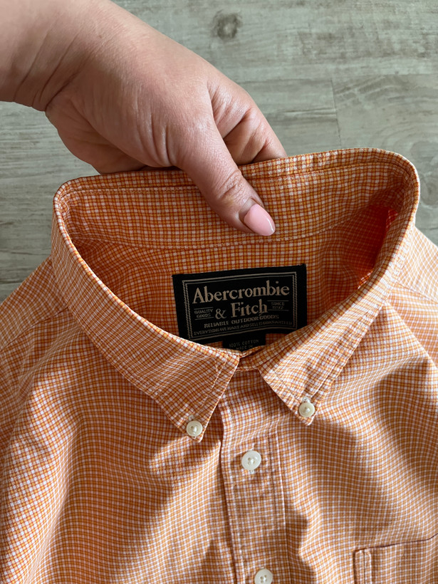 پیراهن کتان آمریکاییAbercrombie/Fitch سایزخیلی بزرگ،پاییزی ،کتان ضخیم (اقساطی)