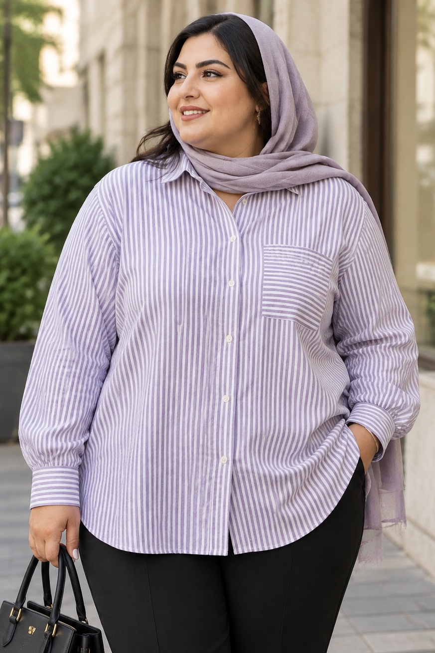 شومیز کتان سایزبززرگ خارجی زنانه